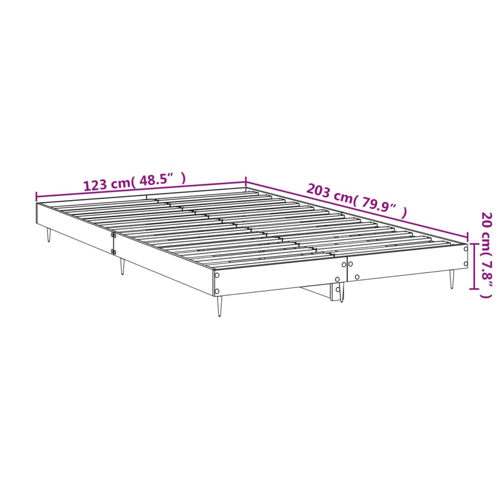 High Gloss White Bed Frame 120x200 cm - Sleek & Stylish Design