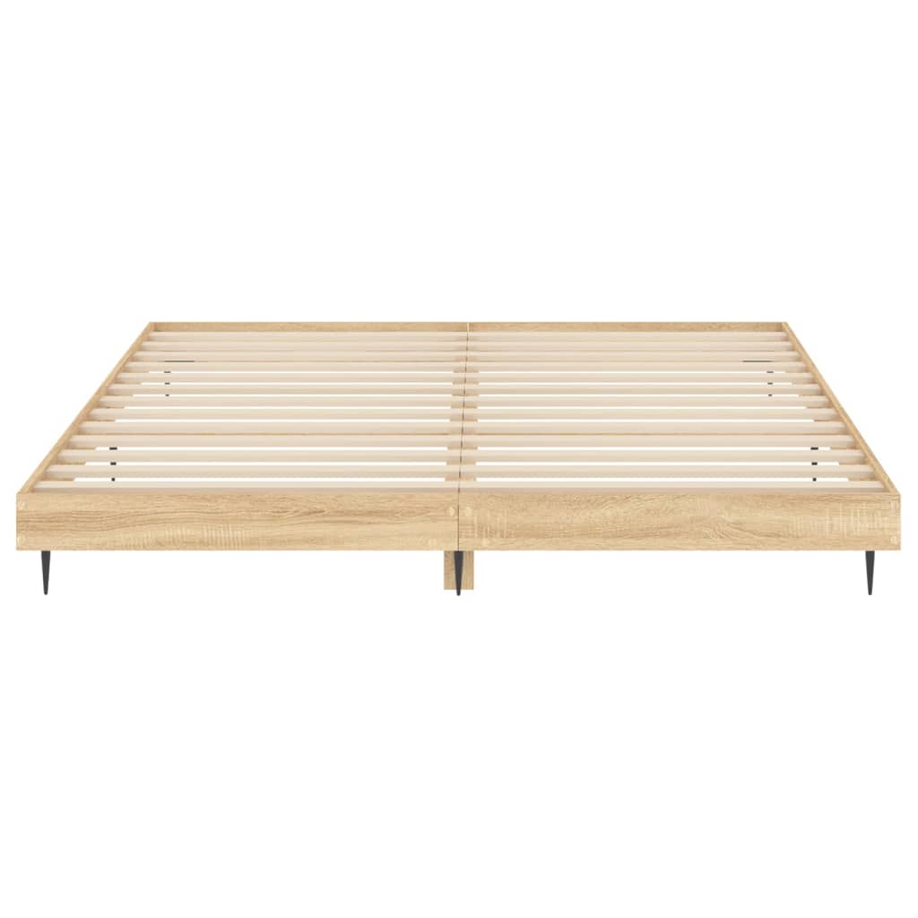 Sonoma Oak Bed Frame 120x200 cm - Engineered Wood, No Mattress