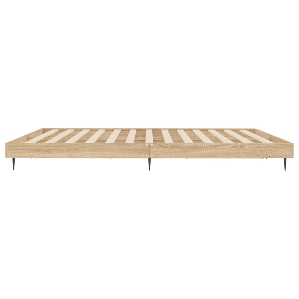 Sonoma Oak Bed Frame 120x200 cm - Engineered Wood, No Mattress