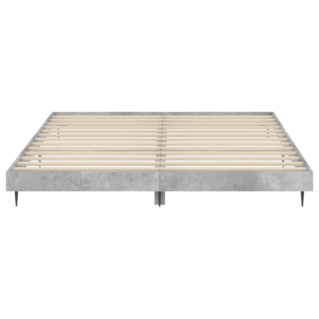 Concrete Grey Bed Frame 120x200 cm - Sturdy & Stylish Sleeping Solution
