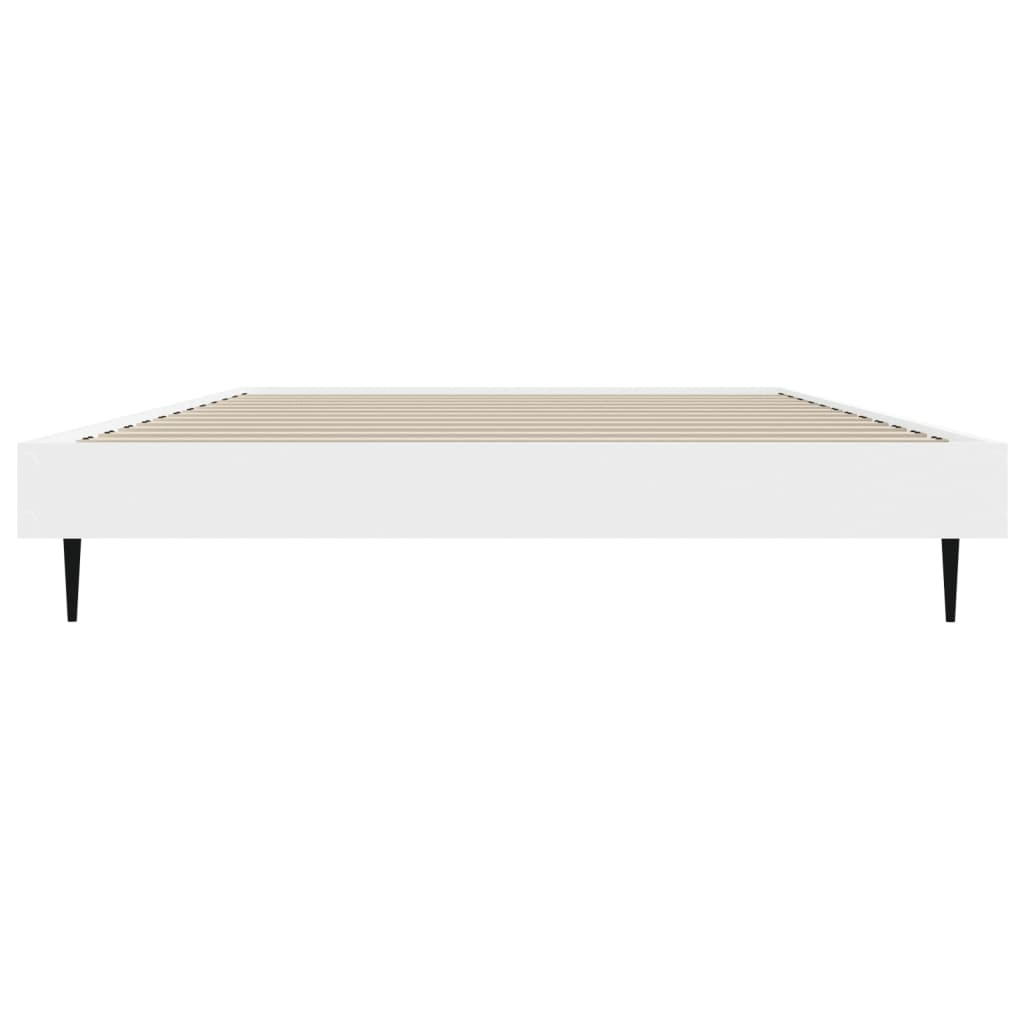 White Engineered Wood Bed Frame 90x200 cm (Mattress Not Included)