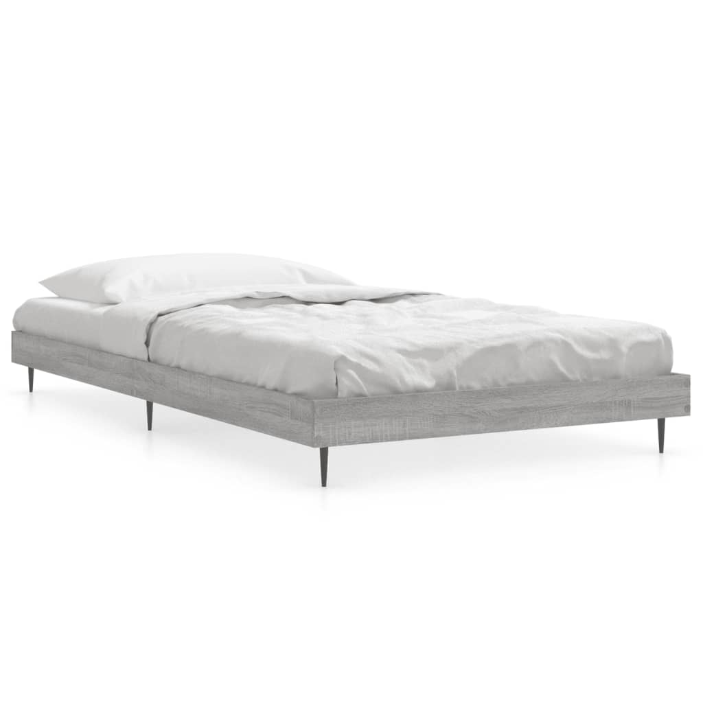Grey Sonoma Engineered Wood Bed Frame 90x200 cm (No Mattress)