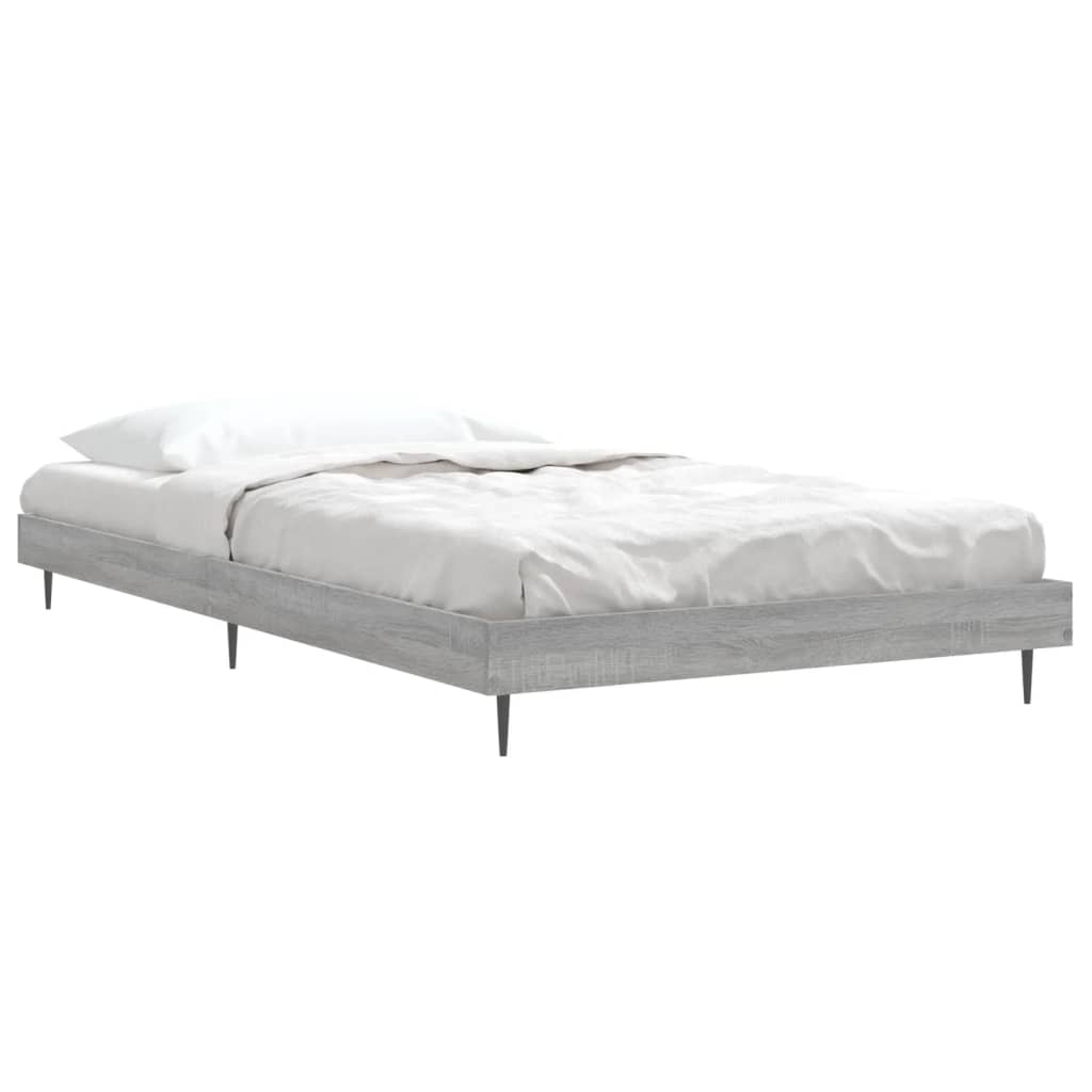 Grey Sonoma Engineered Wood Bed Frame 90x200 cm (No Mattress)