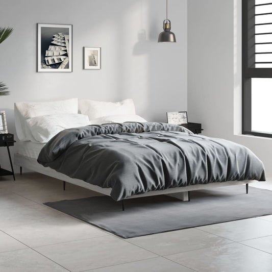 Grey Sonoma Engineered Wood Bed Frame 120x190 cm - Small Double