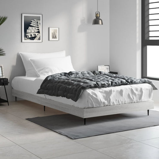 Grey Sonoma Engineered Wood Single Bed Frame 90x190 cm