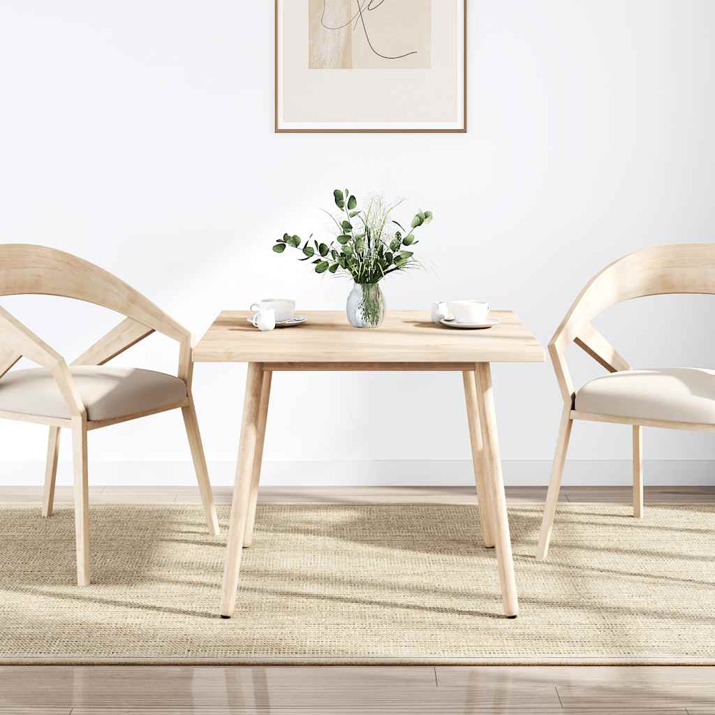 Solid Pine Square Table Top 70x70x2.5 cm - Natural Wood Finish
