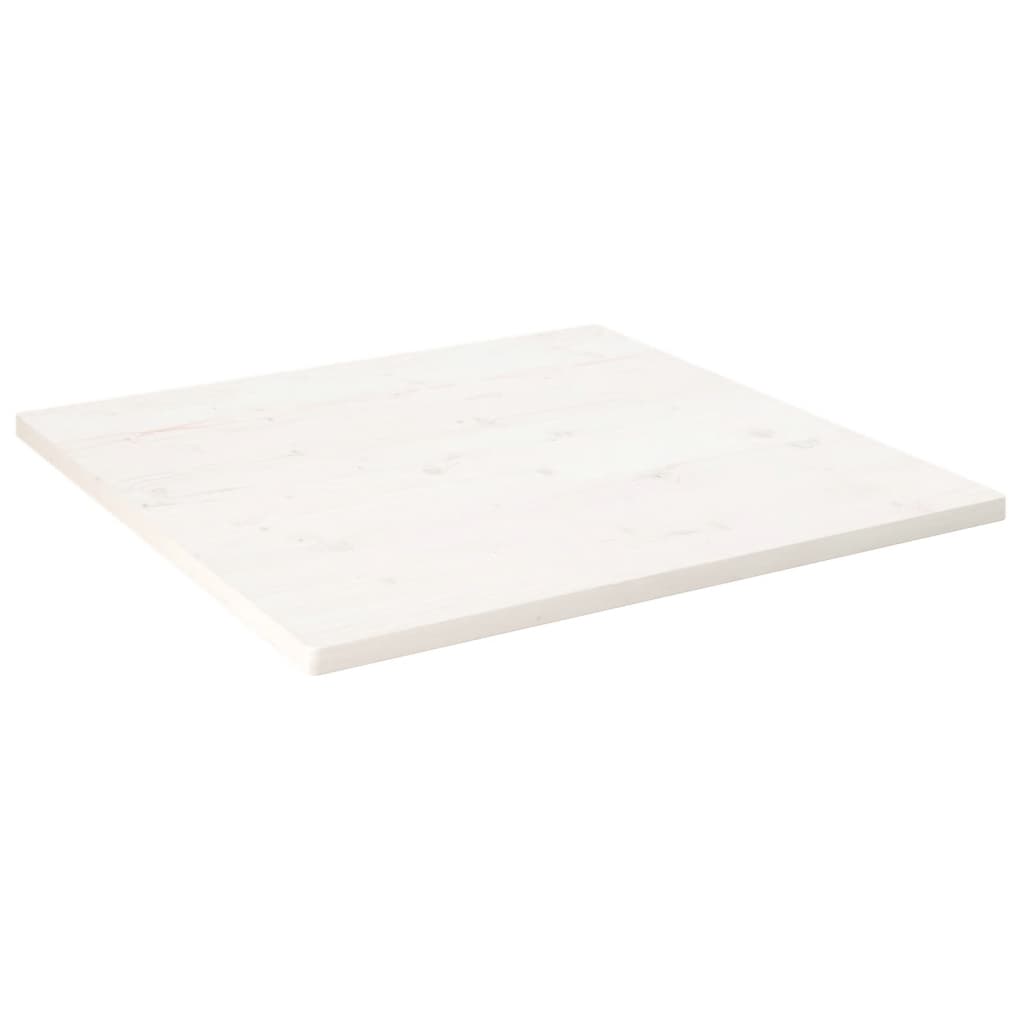 Solid Pine Wood Table Top in White - 90x90x2.5 cm Square