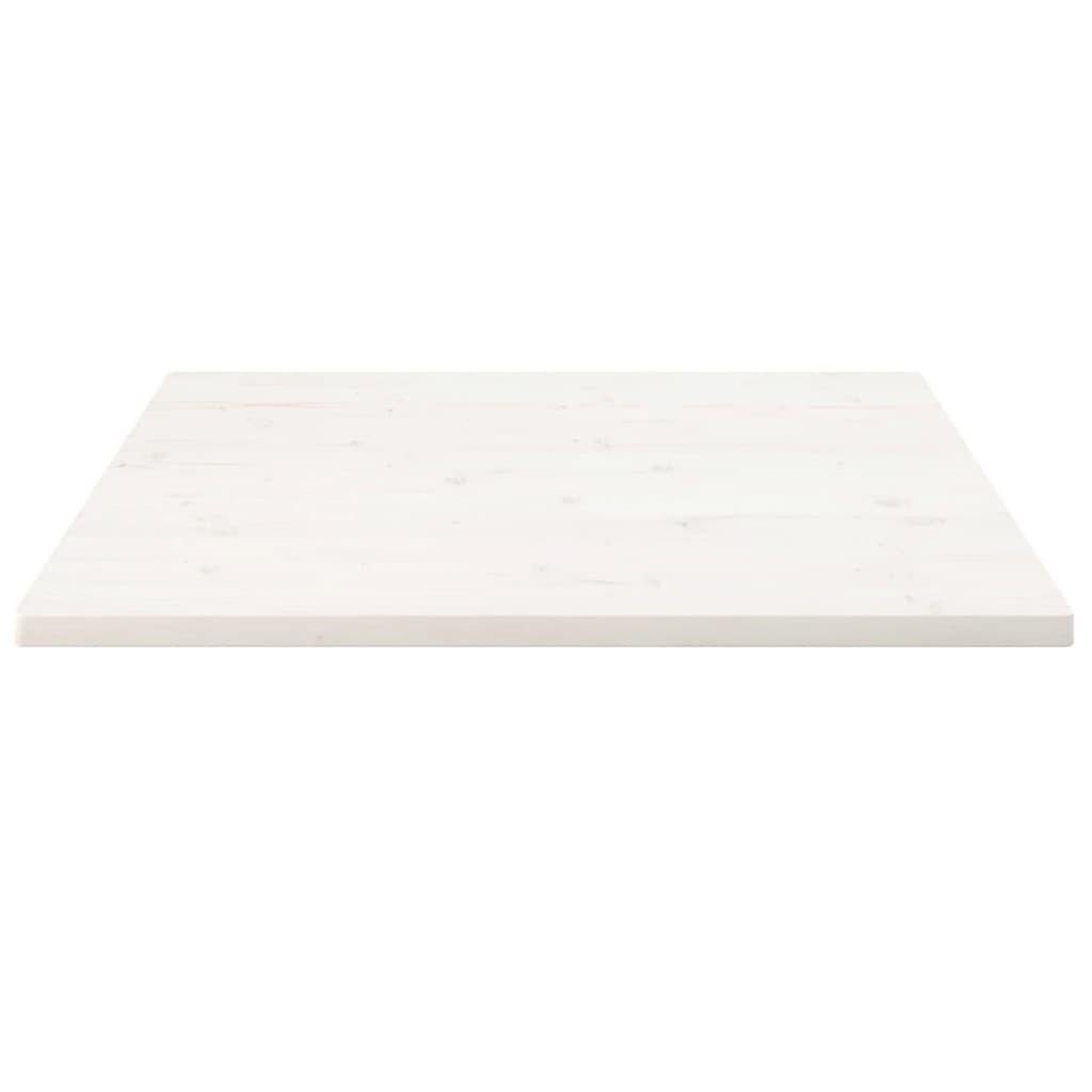 Solid Pine Wood Table Top in White - 90x90x2.5 cm Square