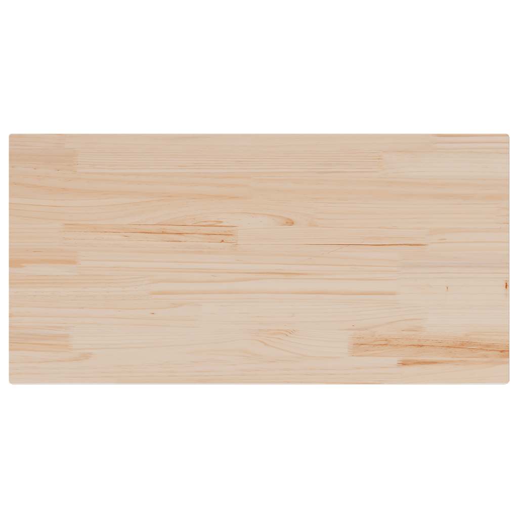 Solid Pine Wood Table Top - 100x50x2.5 cm Rectangular