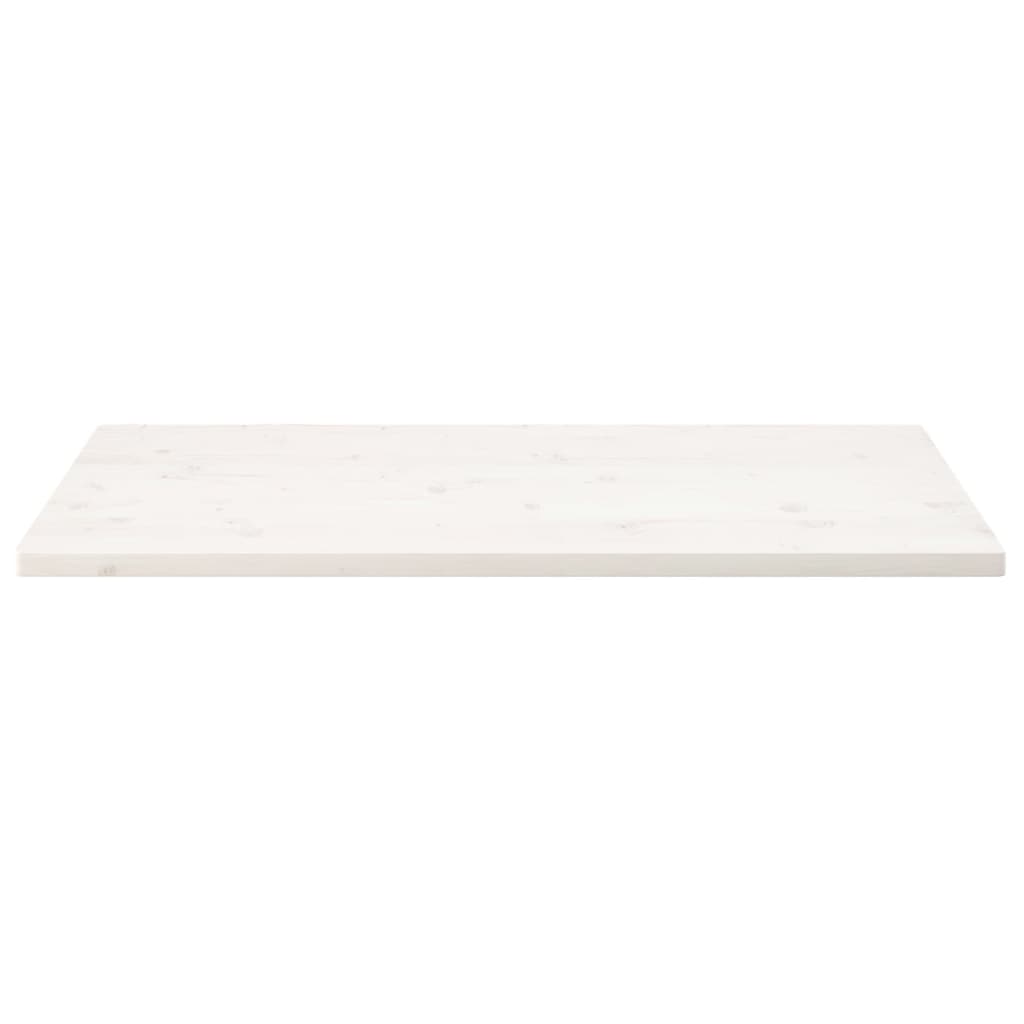 Solid Pine Table Top, White, 100x50x2.5 cm - Rectangular Design