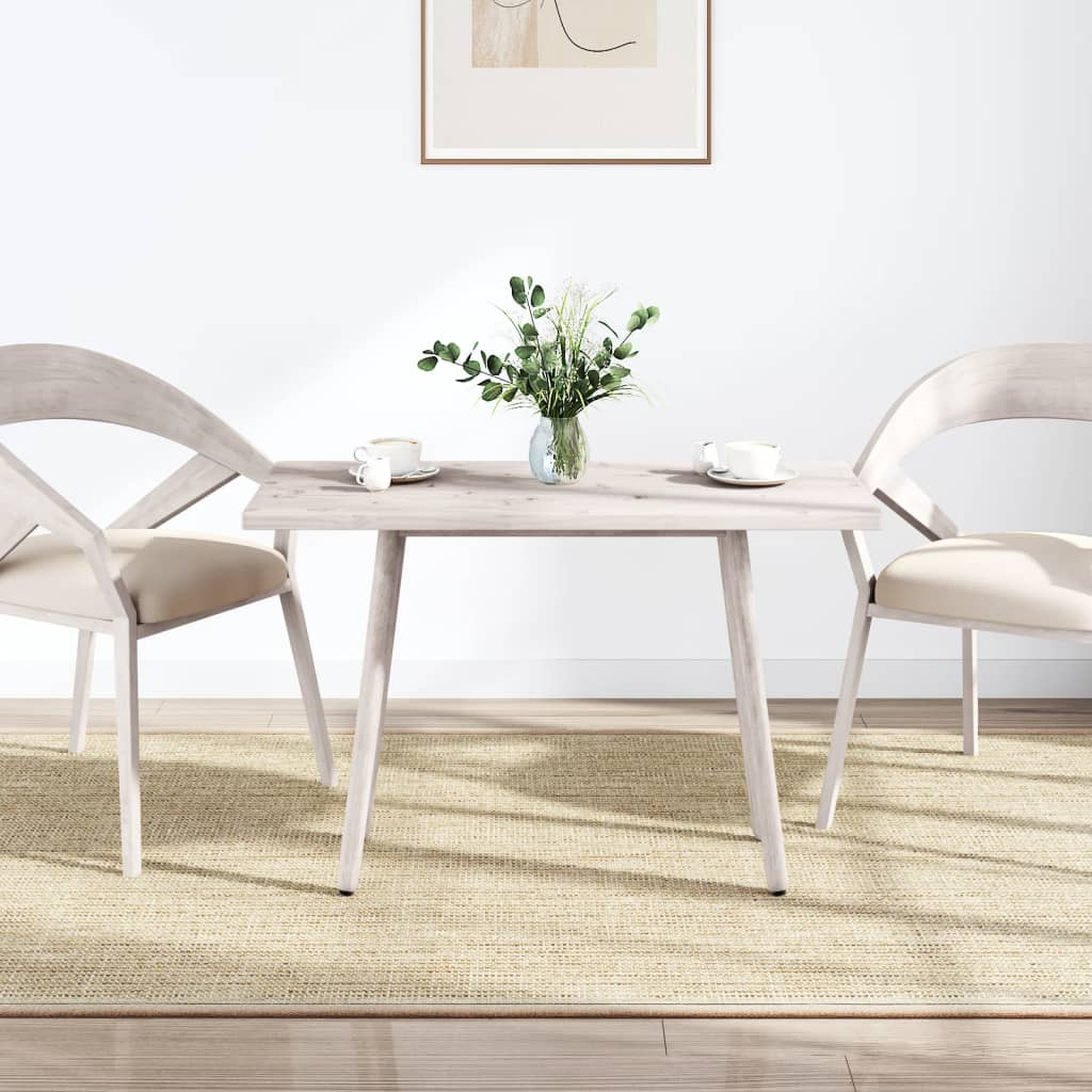 Solid Wood Pine Table Top, White, 110x55x2.5 cm, Rectangular