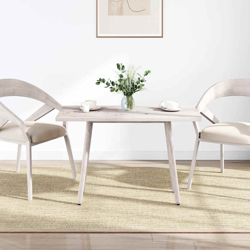 Solid Pine Rectangular Table Top 100x60 cm - White Finish