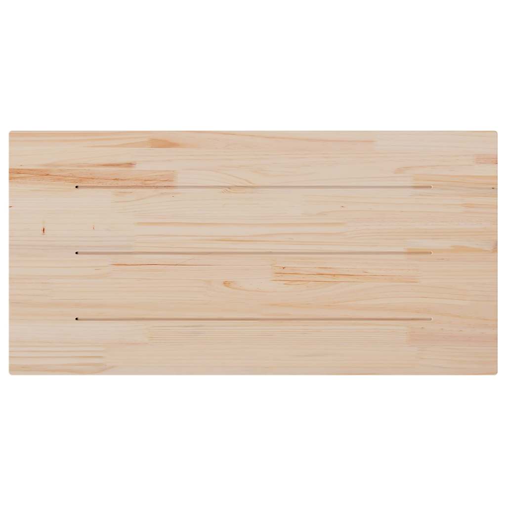 Solid Pine Rectangular Table Top 100x60 cm - White Finish