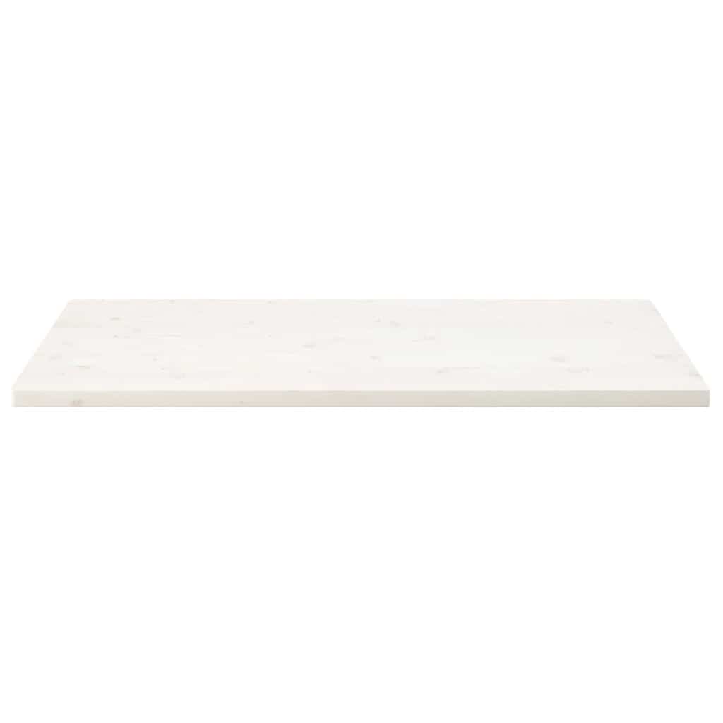 Solid Pine White Tabletop 110x60x2.5 cm - Rectangular Design
