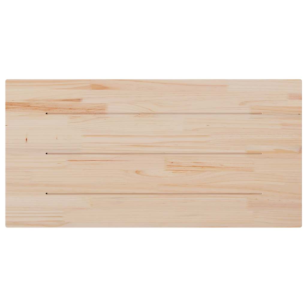 Solid Pine White Tabletop 110x60x2.5 cm - Rectangular Design