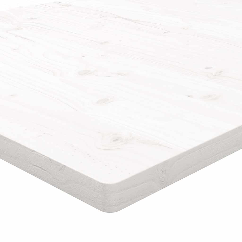 Solid Pine White Tabletop 110x60x2.5 cm - Rectangular Design