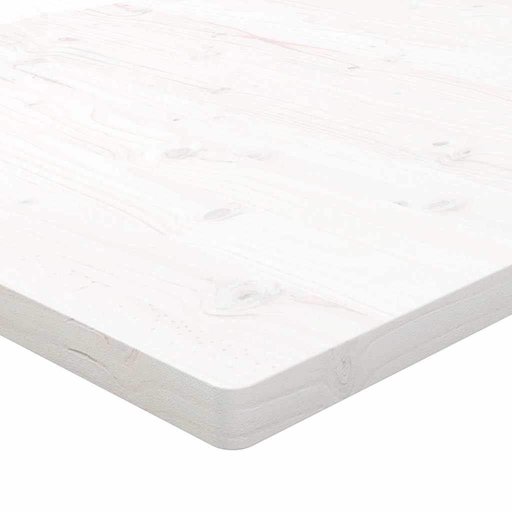Desk Top White 100x50x2.5 cm Solid Wood Pine