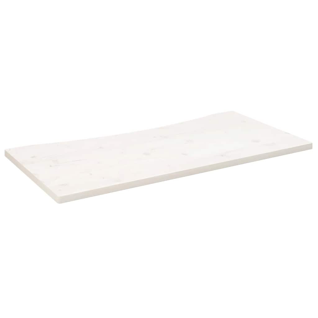 Desk Top White 110x55x2.5 cm Solid Wood Pine