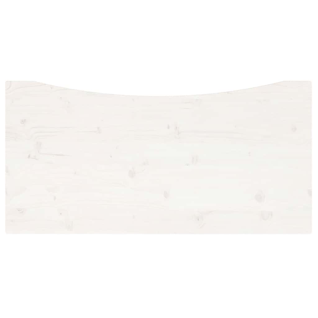 Desk Top White 110x55x2.5 cm Solid Wood Pine