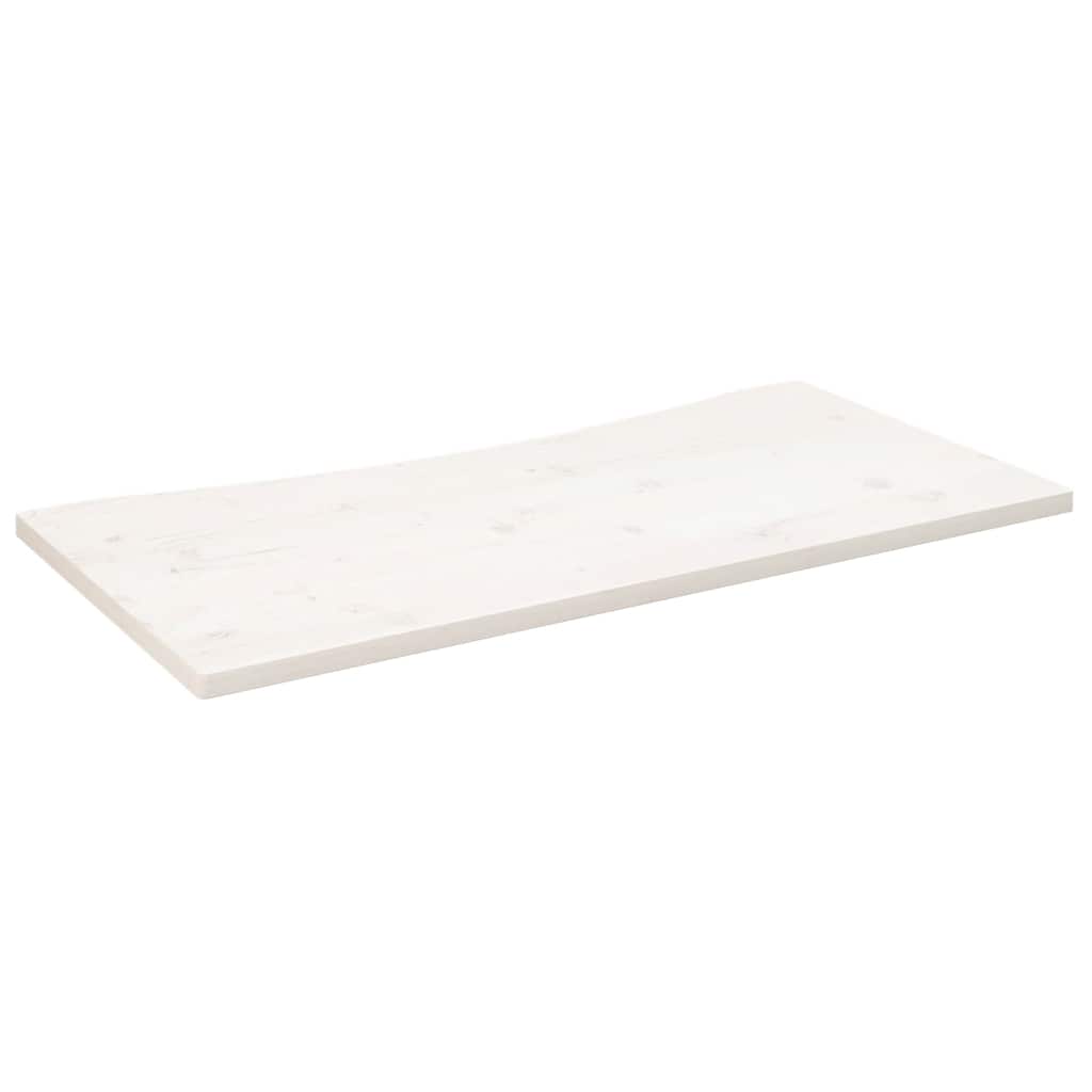 Desk Top White 100x60x2.5 cm Solid Wood Pine