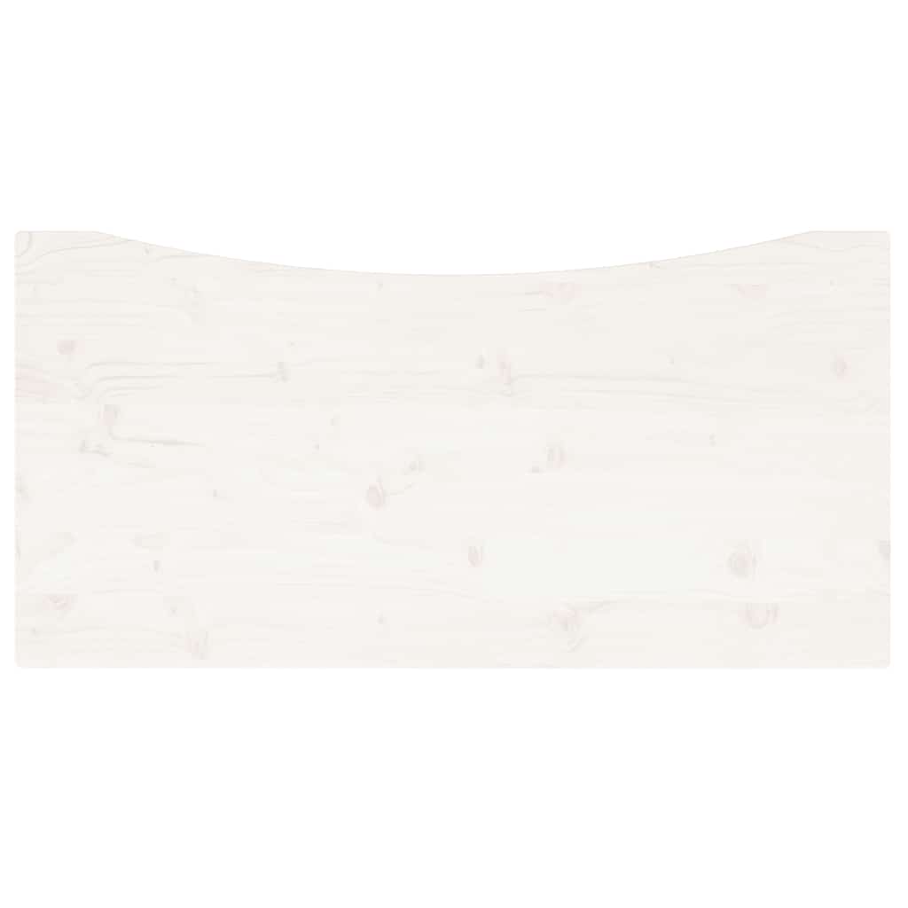Desk Top White 100x60x2.5 cm Solid Wood Pine