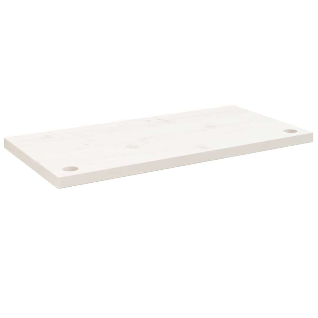 Desk Top White 80x40x2.5 cm Solid Wood Pine
