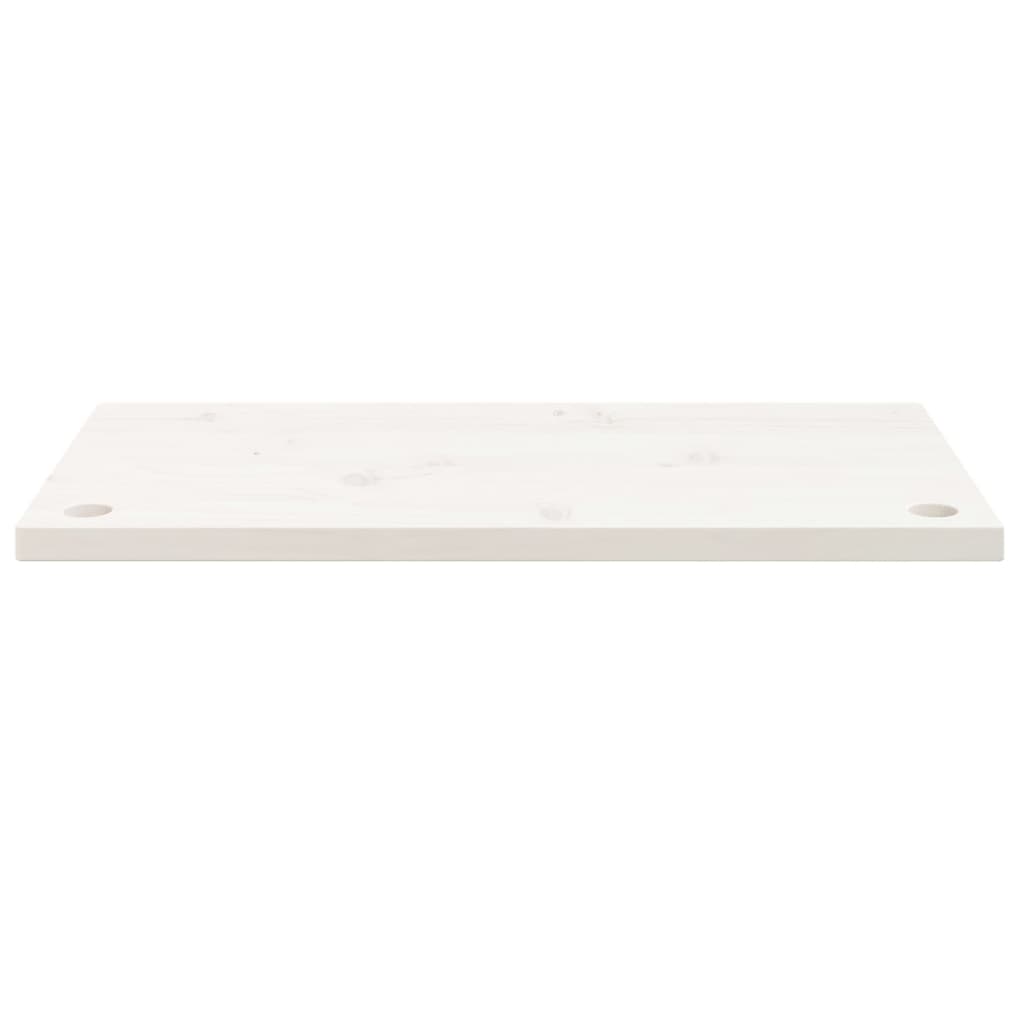 Desk Top White 80x40x2.5 cm Solid Wood Pine