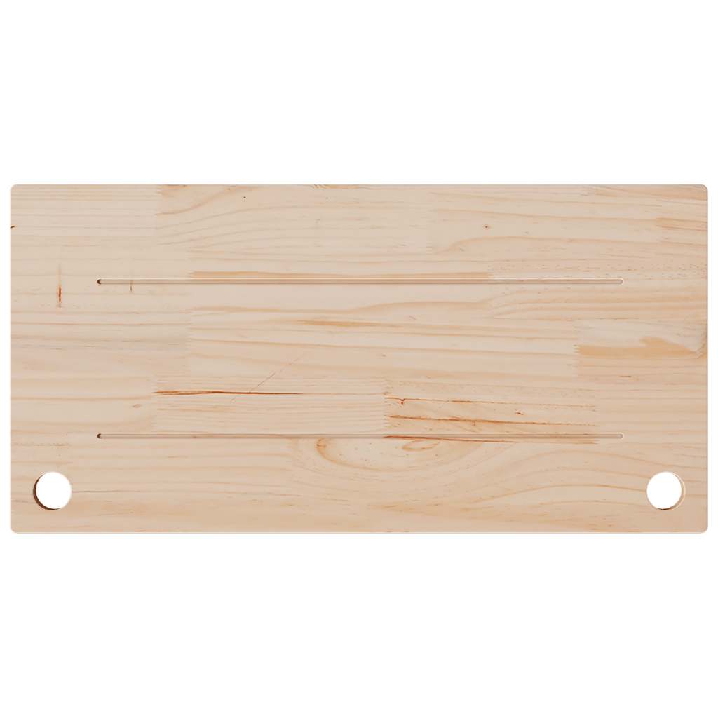 Desk Top White 80x40x2.5 cm Solid Wood Pine
