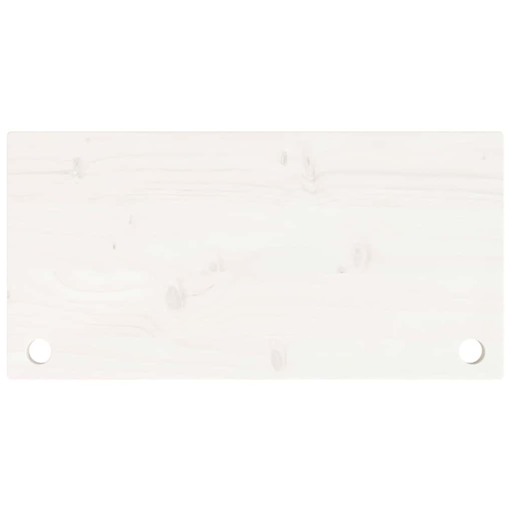 Desk Top White 80x40x2.5 cm Solid Wood Pine