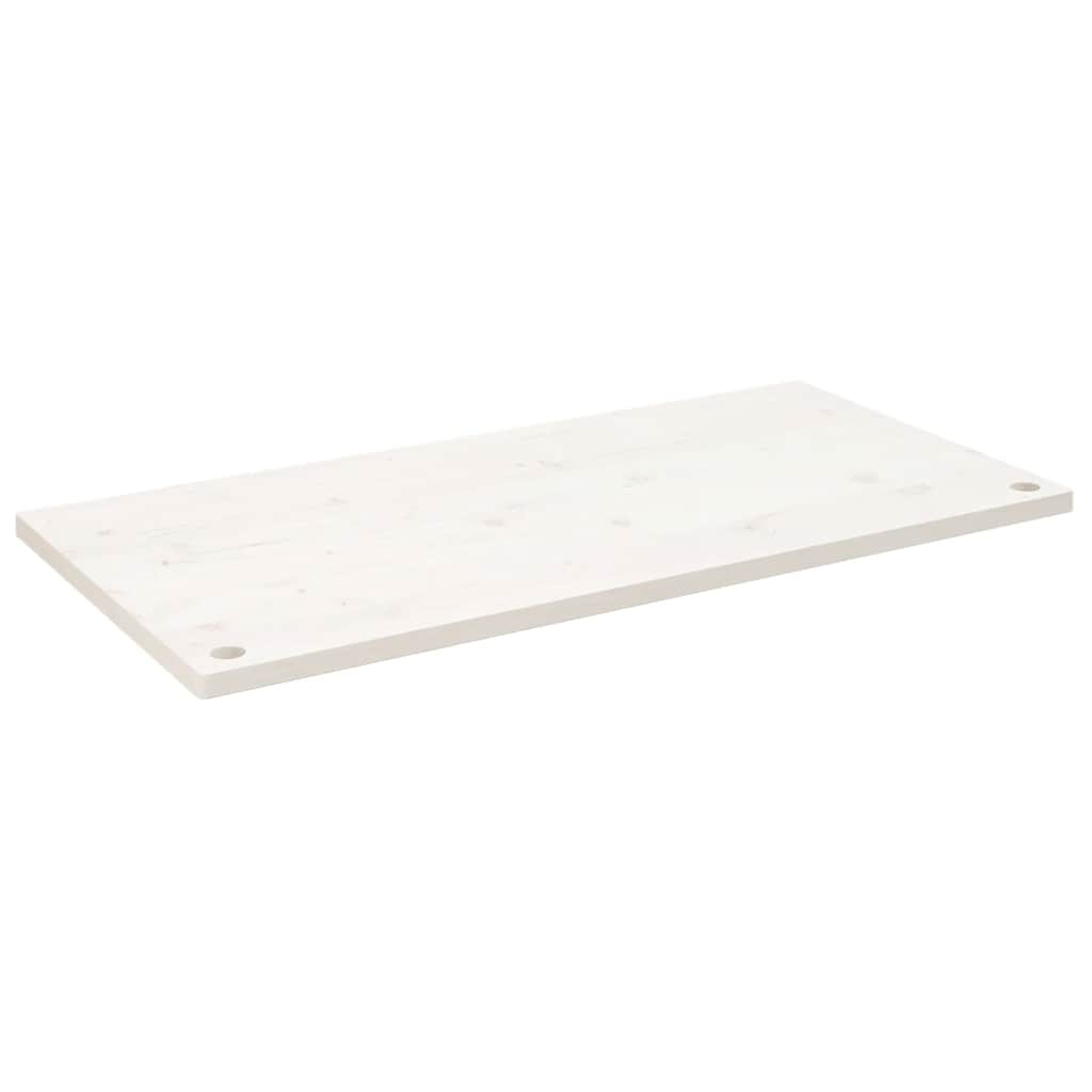 Desk Top White 100x50x2.5 cm Solid Wood Pine
