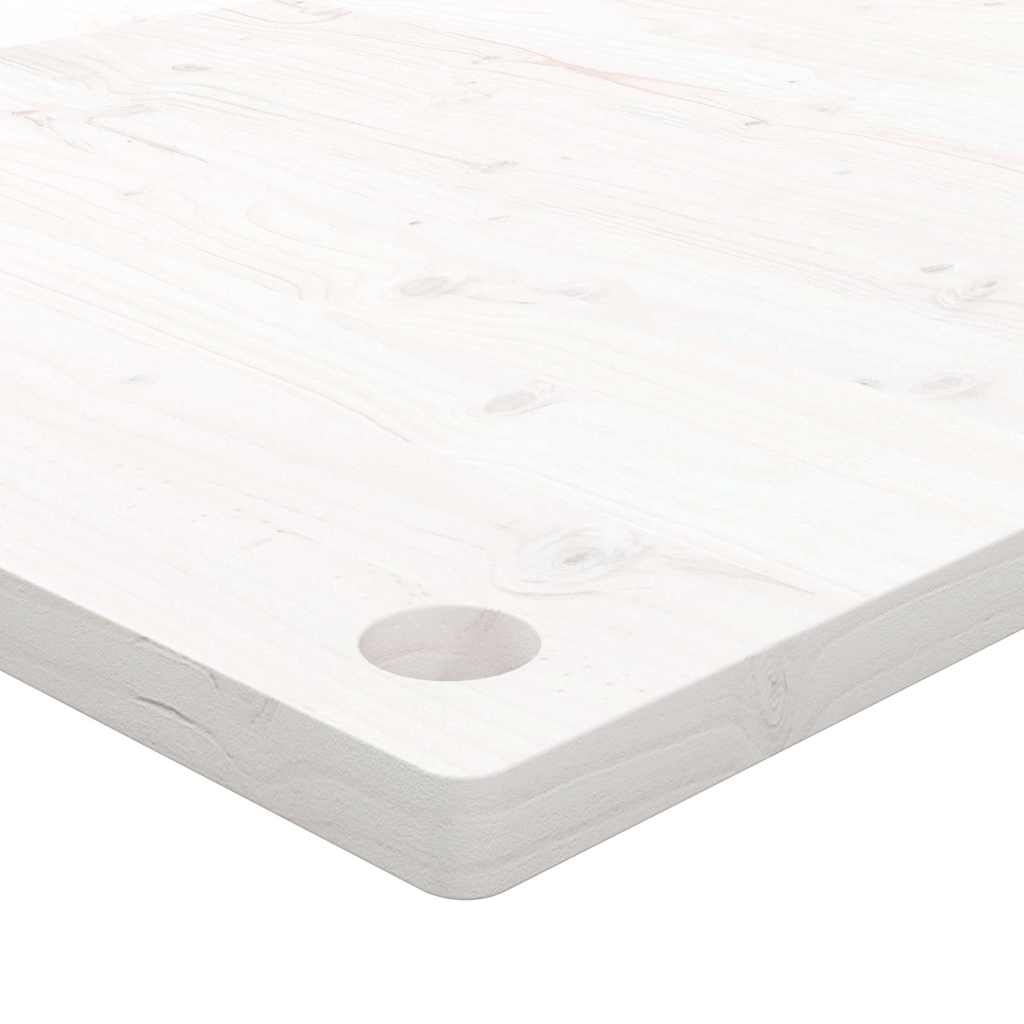Desk Top White 100x50x2.5 cm Solid Wood Pine