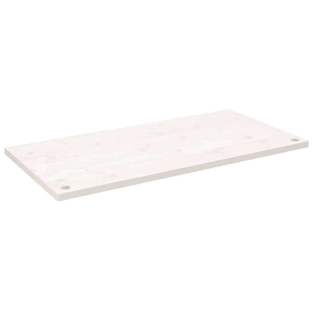 Desk Top White 100x60x2.5 cm Solid Wood Pine