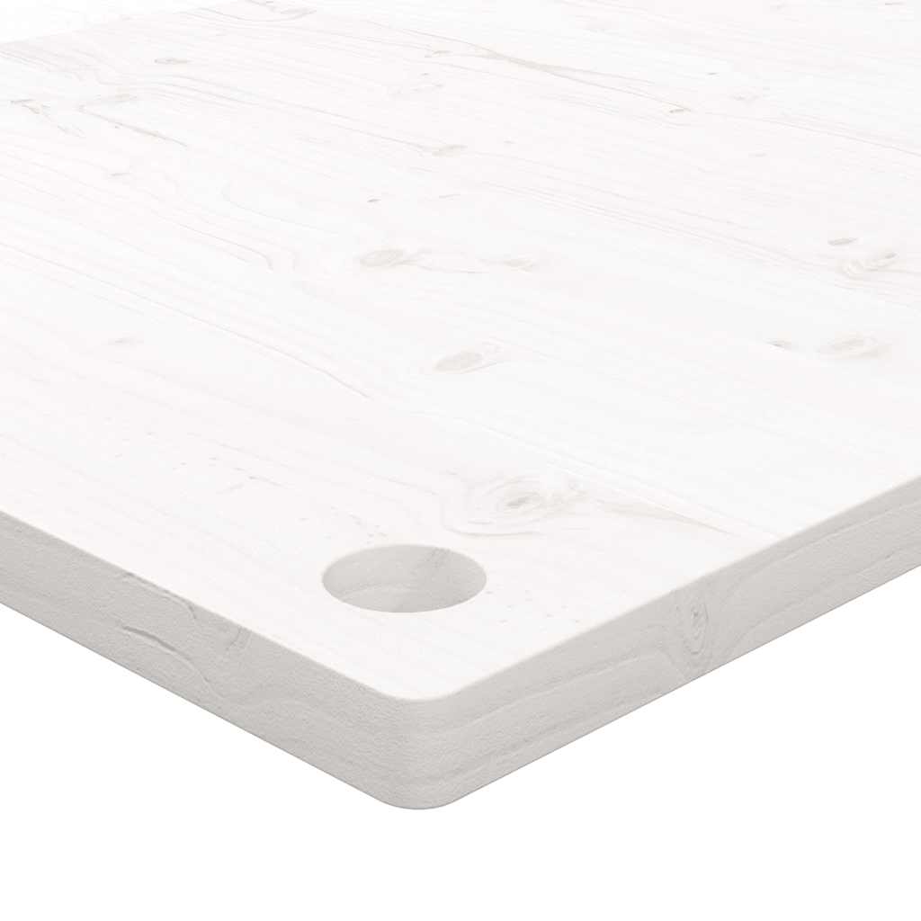 Desk Top White 100x60x2.5 cm Solid Wood Pine