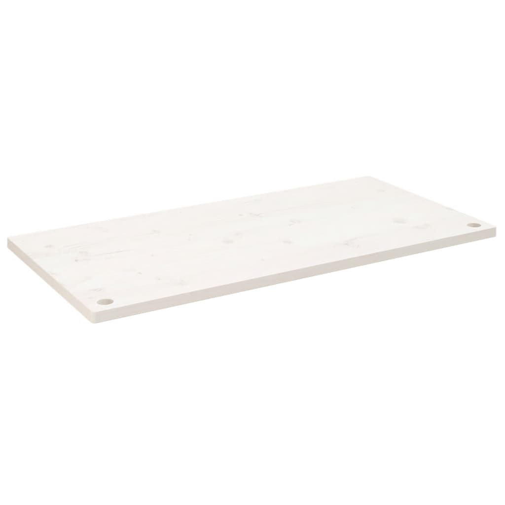 Desk Top White 110x60x2.5 cm Solid Wood Pine