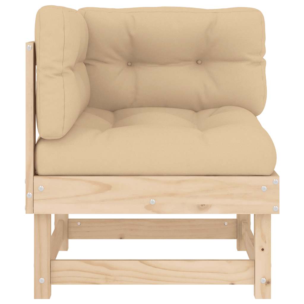 Solid Pine Corner Sofa with Cushions - Stylish & Durable Seating