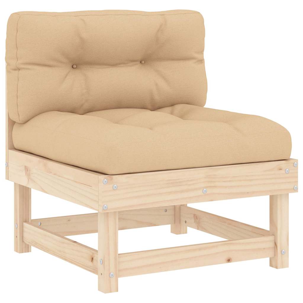 Solid Pine Middle Sofa w/ Cushions - Elegant & Durable Seating