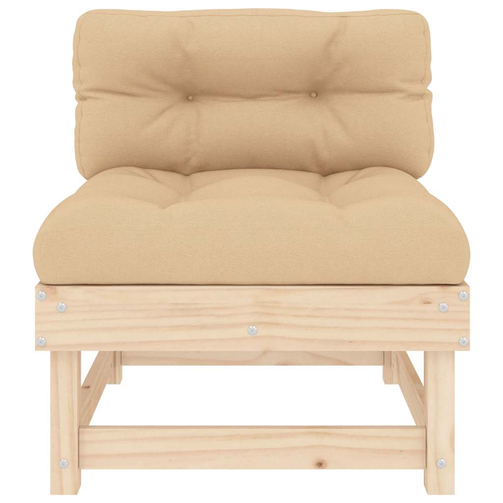 Solid Pine Middle Sofa w/ Cushions - Elegant & Durable Seating