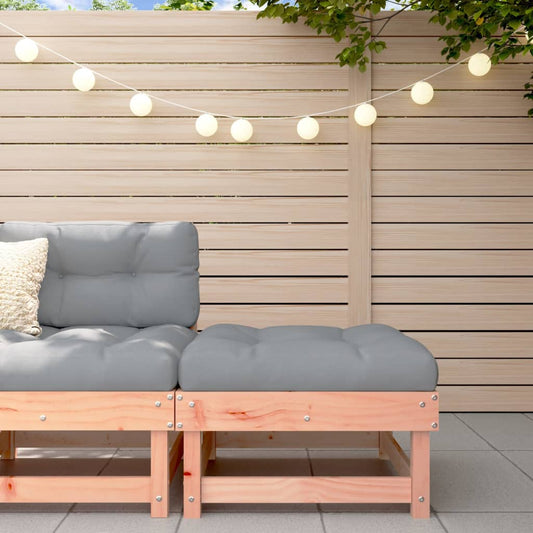 Solid Wood Douglas Garden Footstool with Cushion - Stylish Comfort