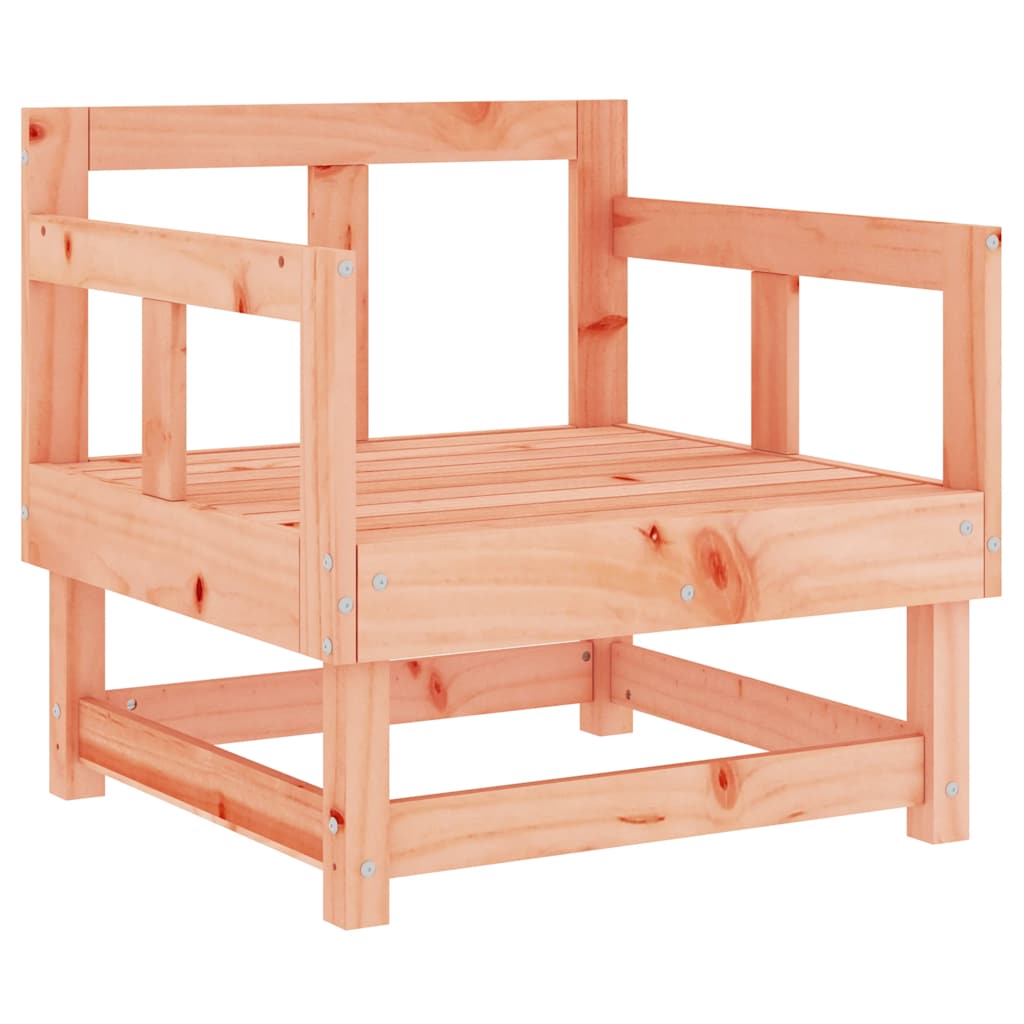 Solid Wood Douglas Garden Chairs with Cushions, 2-Pack Set