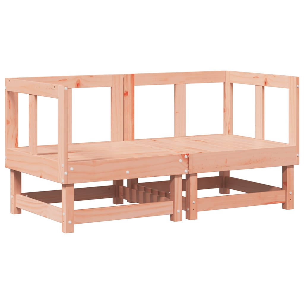 Solid Wood Douglas Corner Sofas with Cushions, 2-Piece Set