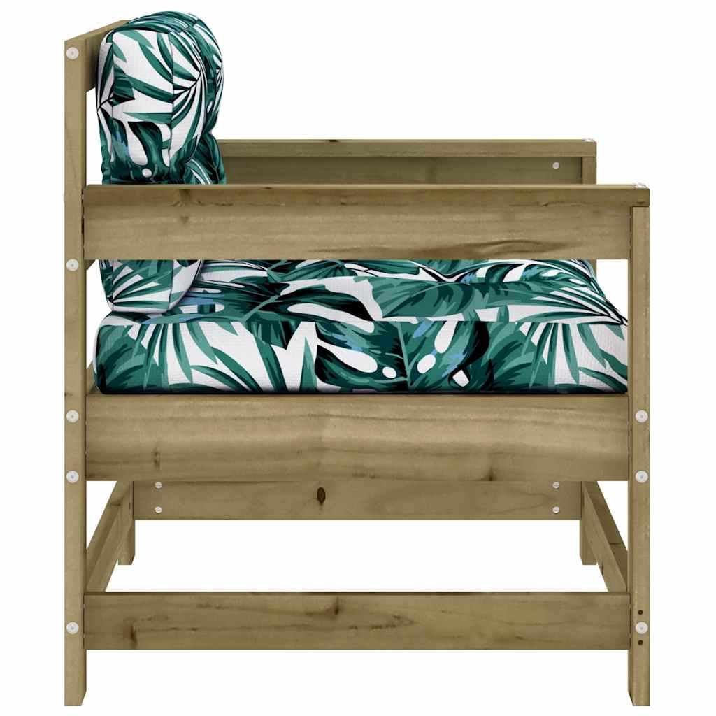 2-Piece Pine Wood Garden Chairs with Cushions - Durable & Stylish