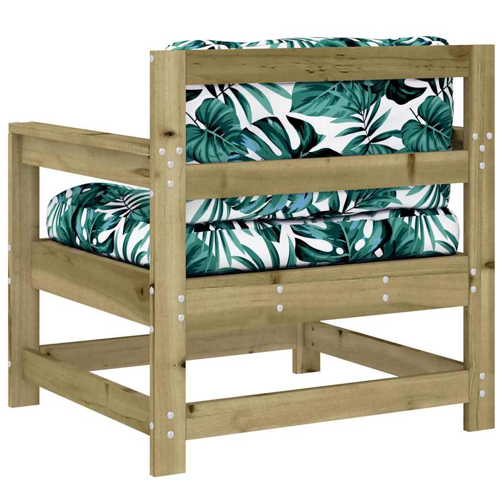 2-Piece Pine Wood Garden Chairs with Cushions - Durable & Stylish