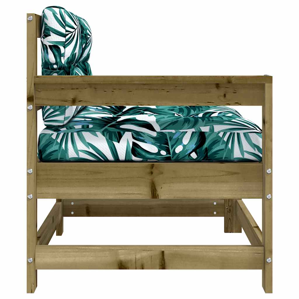 Pine Wood Garden Chair with Cushions - Durable & Stylish Seating