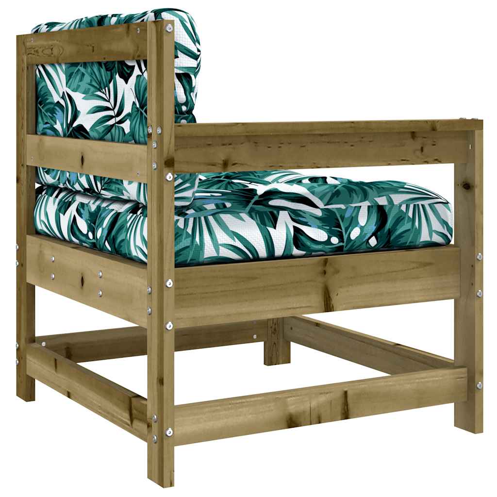 Pine Wood Garden Chair with Cushions - Durable & Stylish Seating