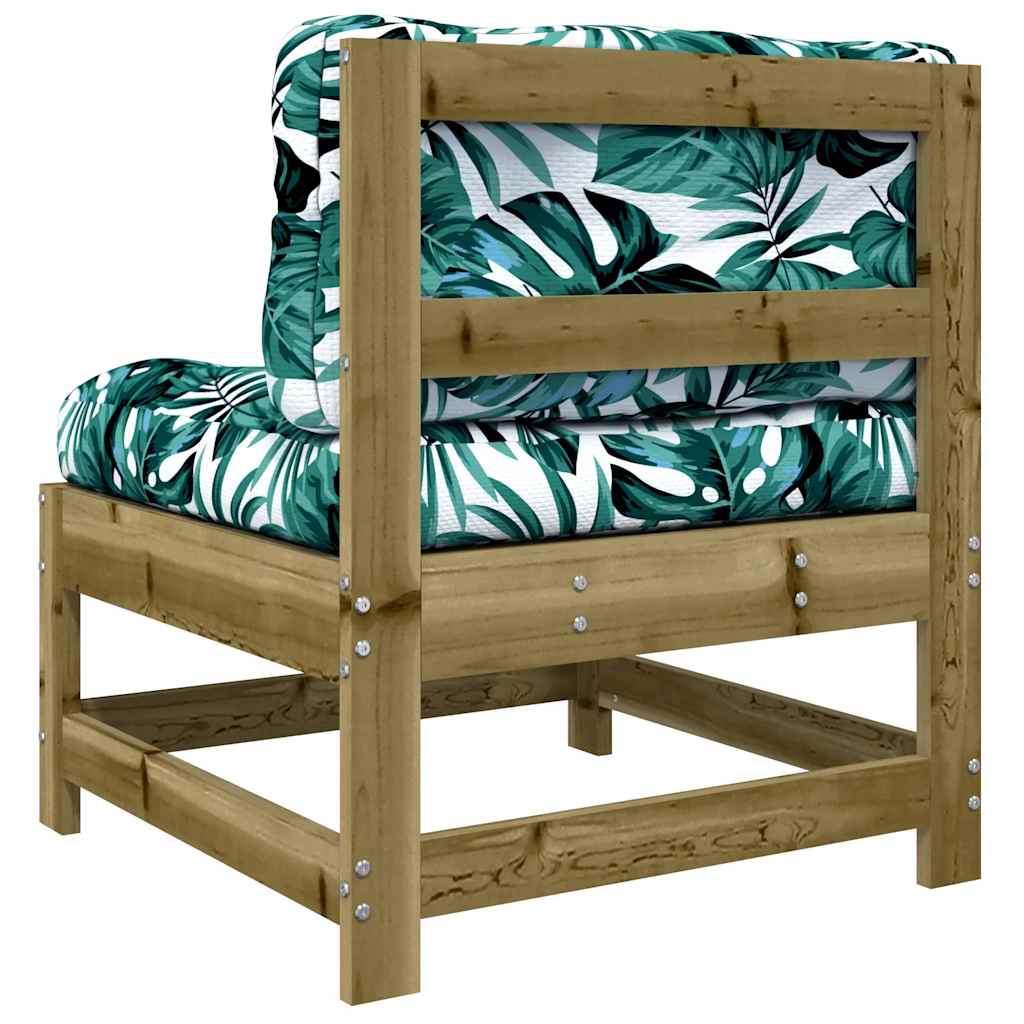 Stylish Pine Wood Sofas with Cushions - 2 Pcs Outdoor Set