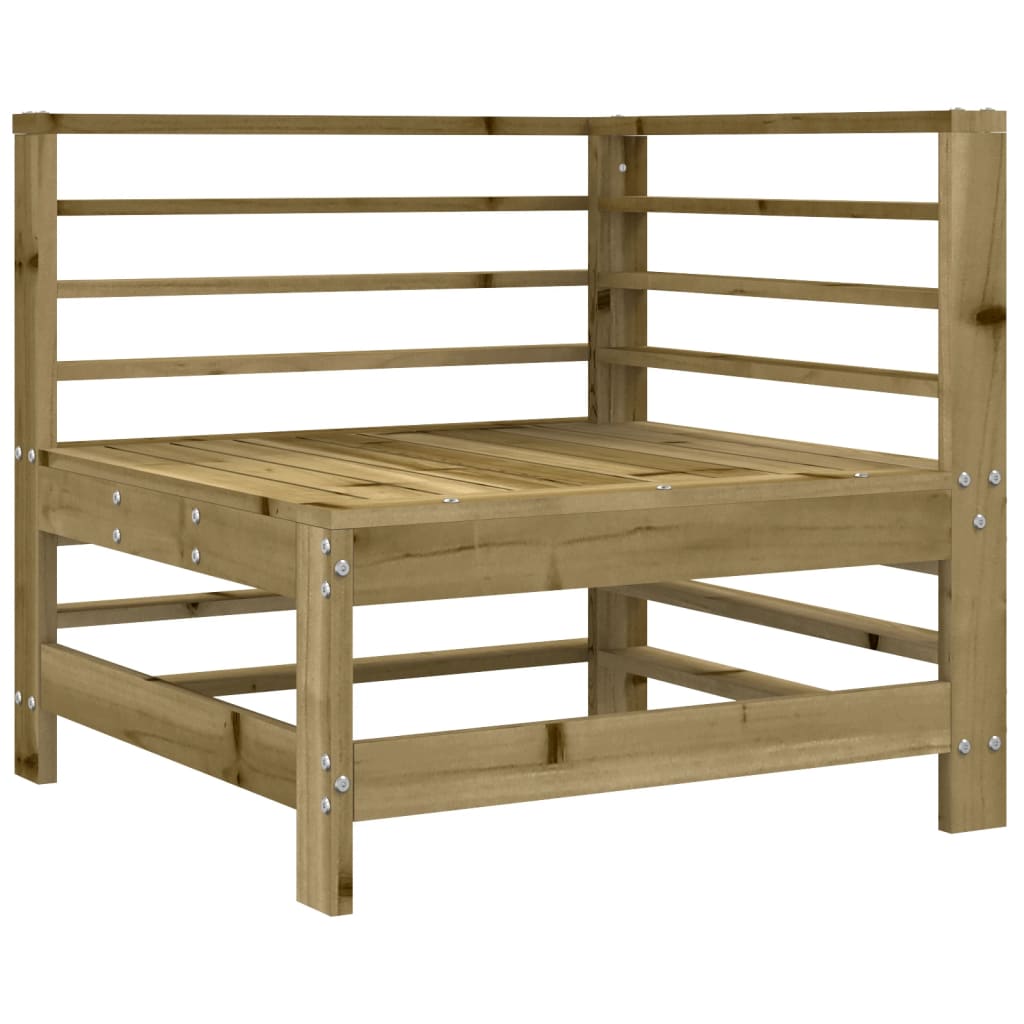 Pine Wood Corner Sofa with Cushions - Elegant & Durable Design