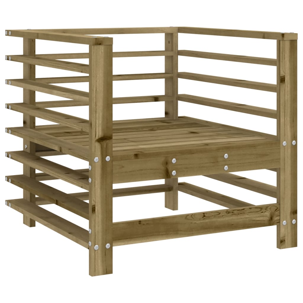 2-Piece Pine Garden Chairs with Cushions - Durable Wood Finish