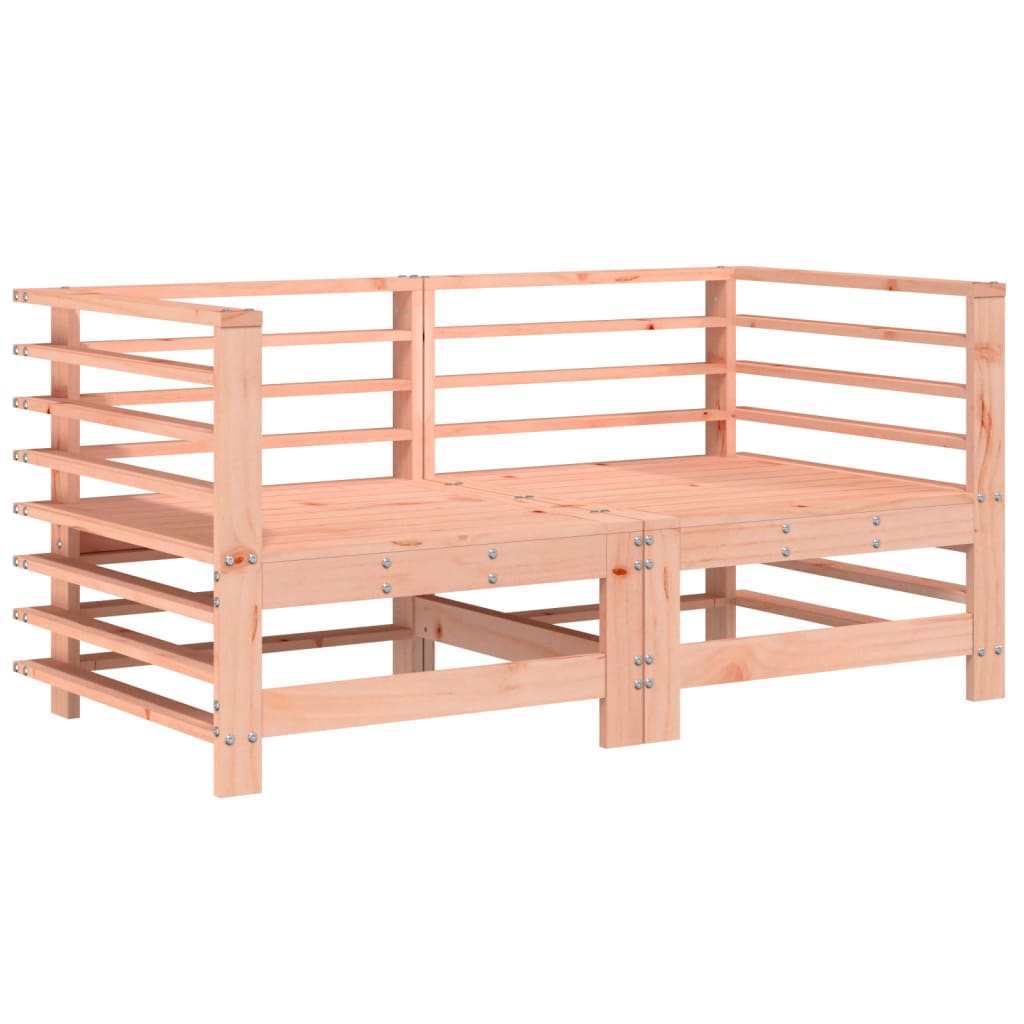 Solid Wood Douglas Corner Sofa Set with Cushions - 2 Pcs