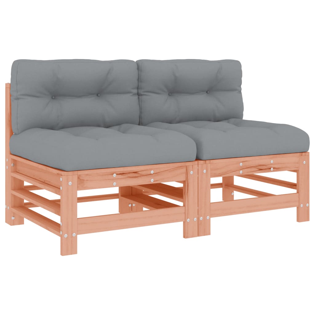 Solid Wood Douglas 2-Piece Middle Sofas with Cushions - Stylish Comfort