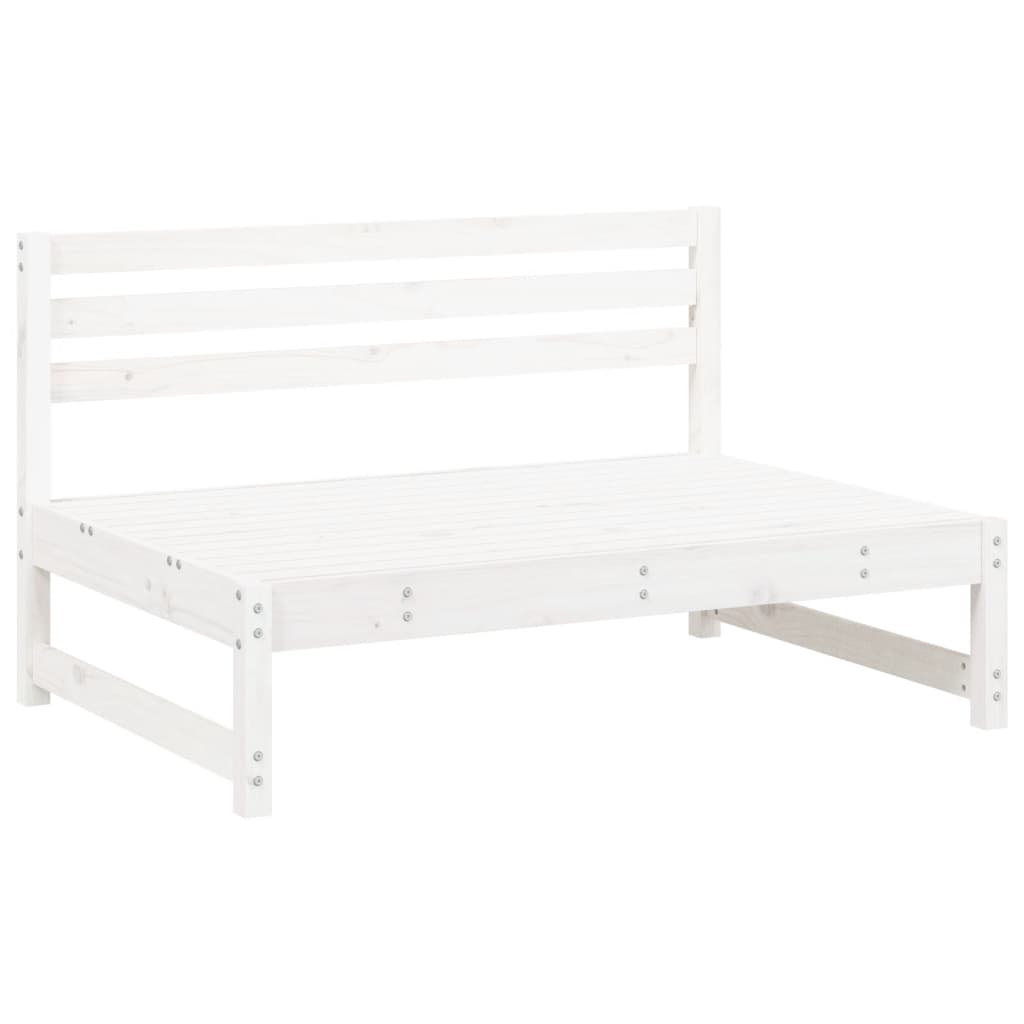 White Solid Pine Middle Sofa - 120x80 cm